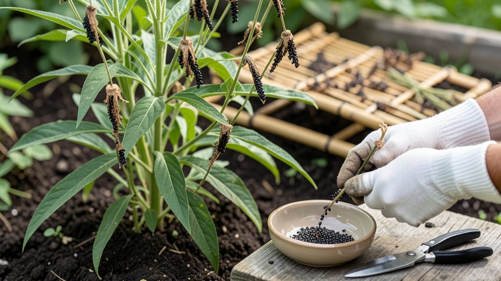 How to Harvest Chia Seeds: When Stems Turn Brown and Pods Crack Open