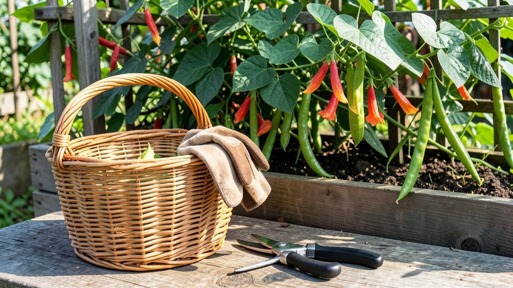 When to Harvest Scarlet Runner Beans: Pods Turn Firm and Seeds Darken