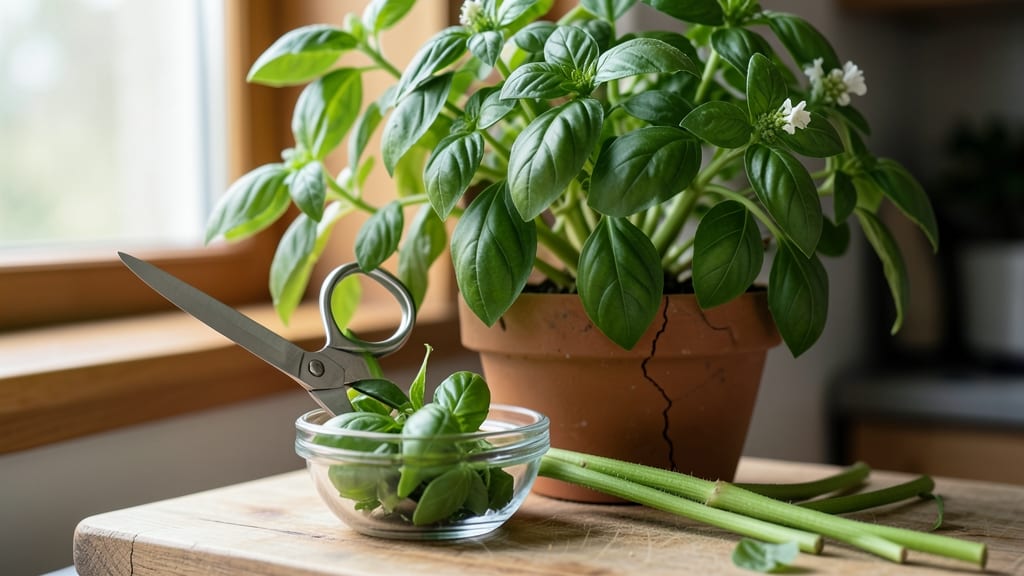 Proper Way to Harvest Basil: Pinch Leaves at Right Stages for Non-Stop Growth