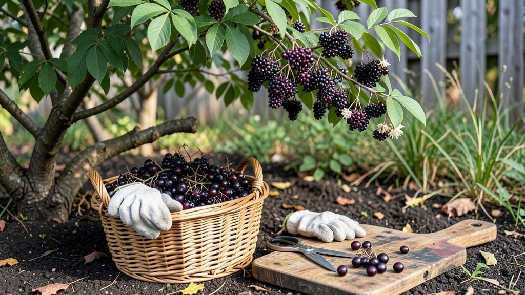 Elderberry Harvest Time: When Berries Turn Deep Purple and Slip Easily