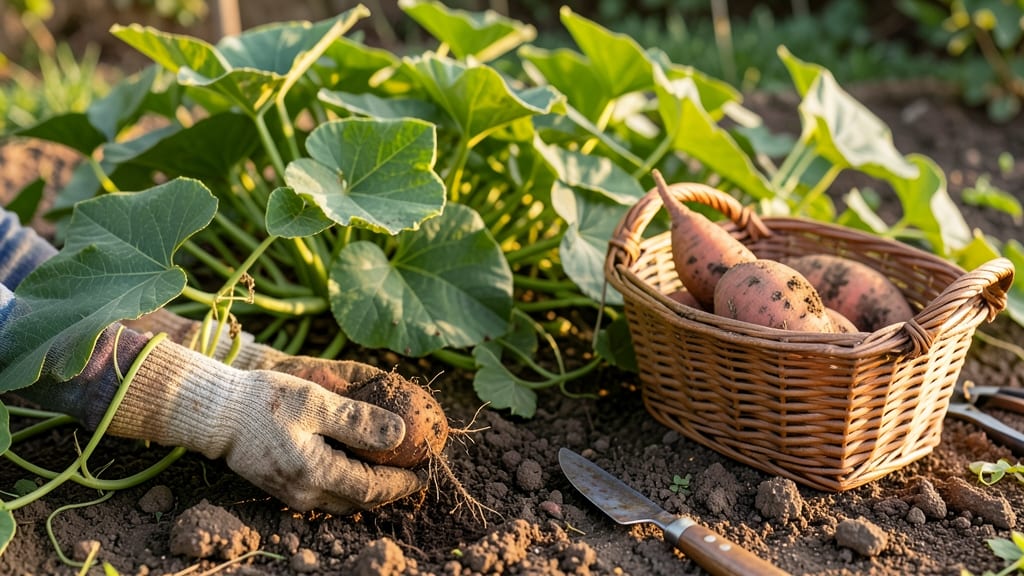When to Harvest Sweet Potatoes in Containers: Fingerwidth & Skin Slip Test for Peak Sweetness