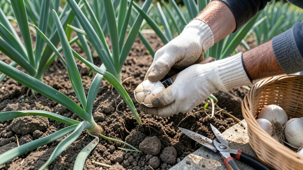 When to Harvest Garlic in Michigan: Leaf Browning & Bulb Test for Peak Flavor