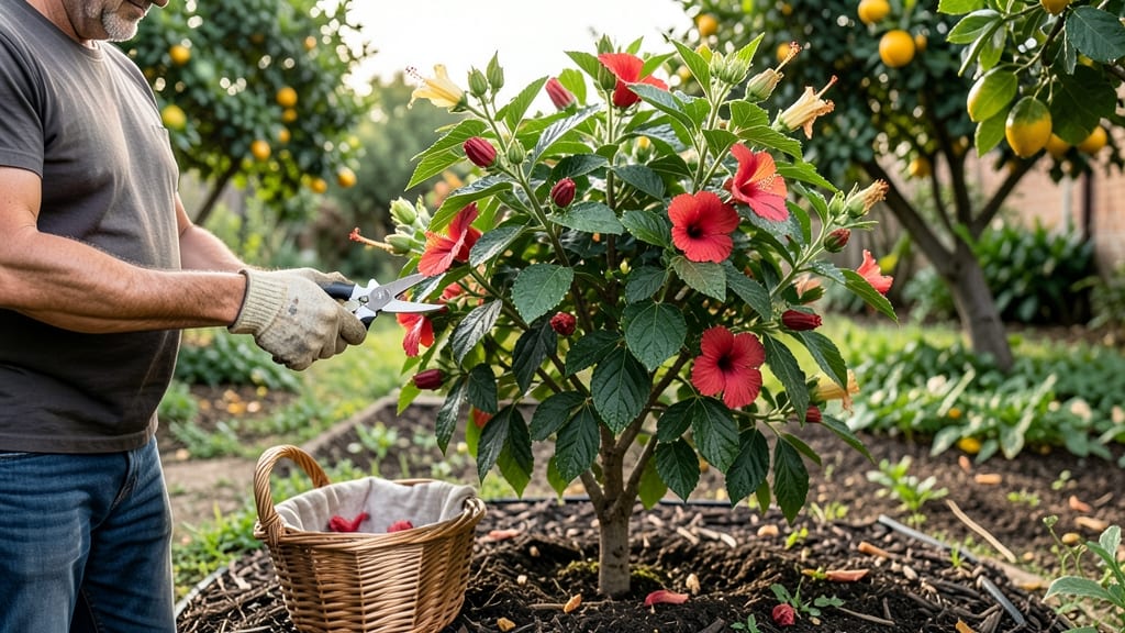 How to Harvest Roselle Hibiscus: When Calyces Crack Open for Peak Flavor