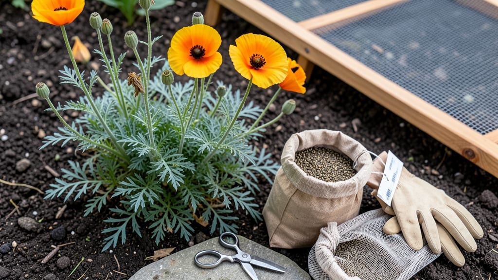 How to Harvest California Poppy Seeds: When Seed Pods Crack Open Naturally