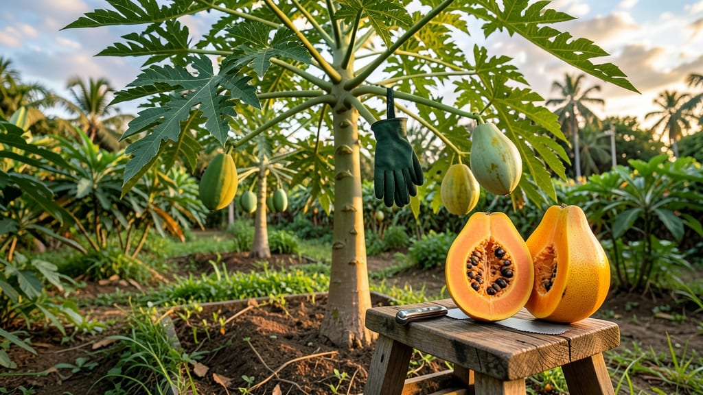 When to Harvest Papaya: 3 Color-Shape Tests for Peak Ripeness