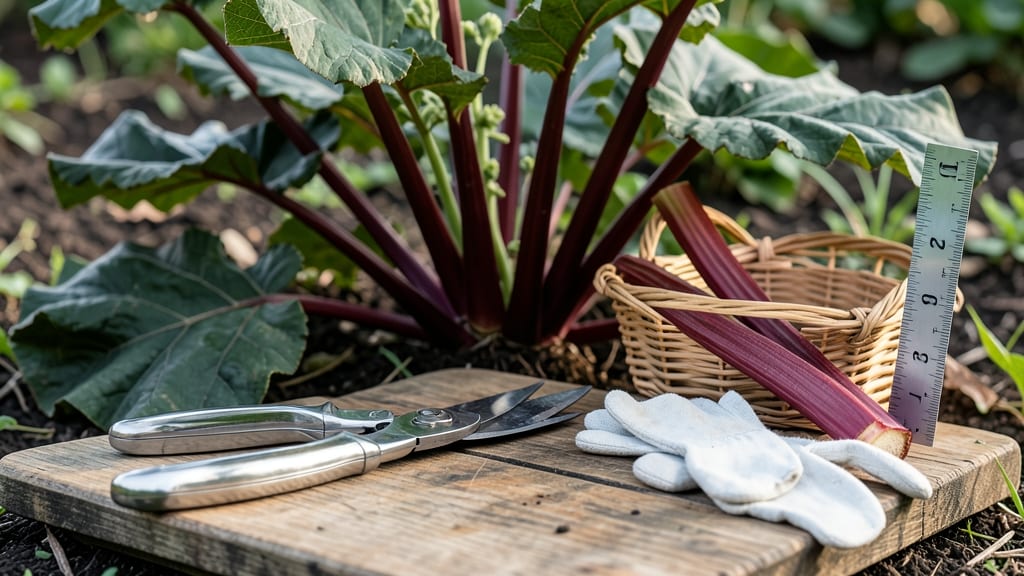 How to Harvest Rhubarb Stalks: When Stems Reach 10 Inches—Cut Right for Regrowth