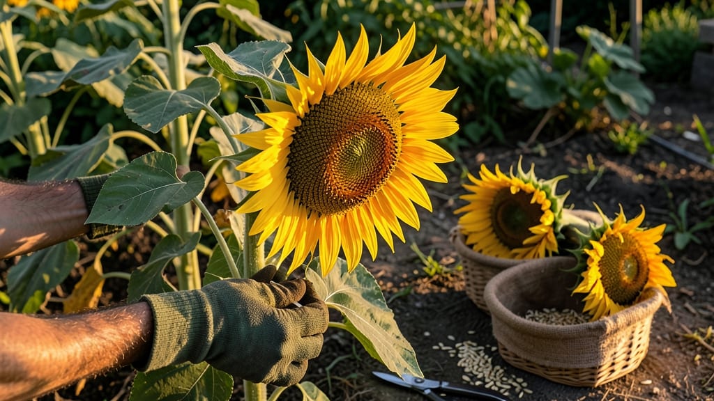 Sunflower Harvest Time: When Seed Heads Dry and Fall Off Naturally