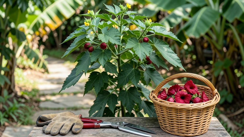 When to Harvest Roselle: Calyx Color Shift & Seed Hardness Check