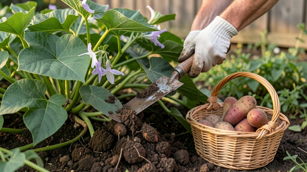 How to Tell When to Harvest Sweet Potatoes: Skin Slip Test & Root Size Check